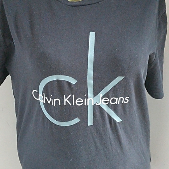 VTG Y2K CALVIN KLEIN LOGO TEE SHIRT SP - Picture 3 of 5